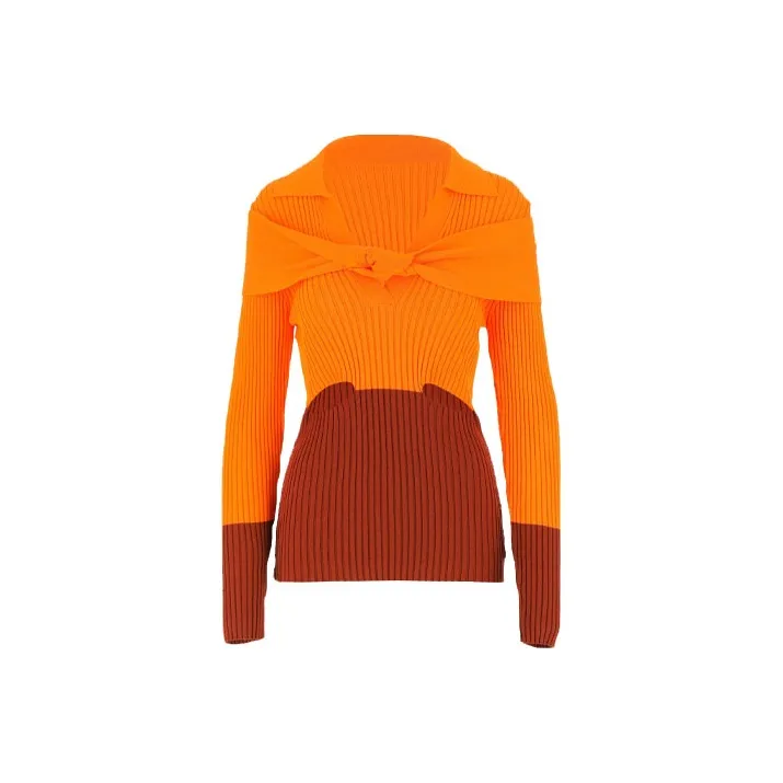 Jacquemus Slim Fit Sweater Women's Orange-0