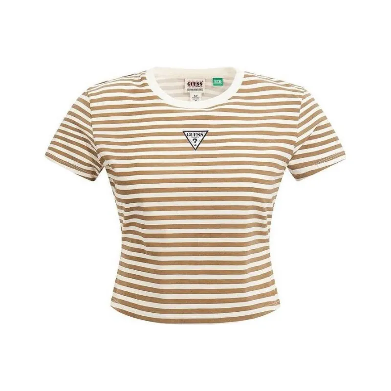 GUESS Crop Tops Women's White Stripes-0