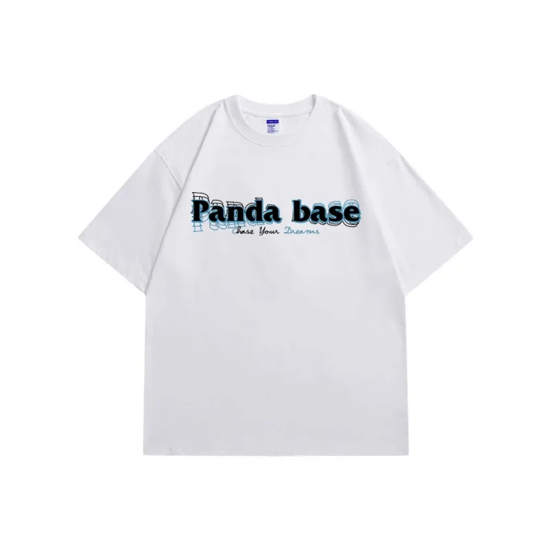 PANDA BASE Drop Shoulder Sleeve T Shirt Unisex-0