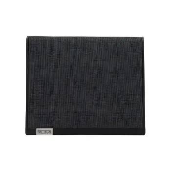 TUMI Leather With Fabric Wallet Men's Gray