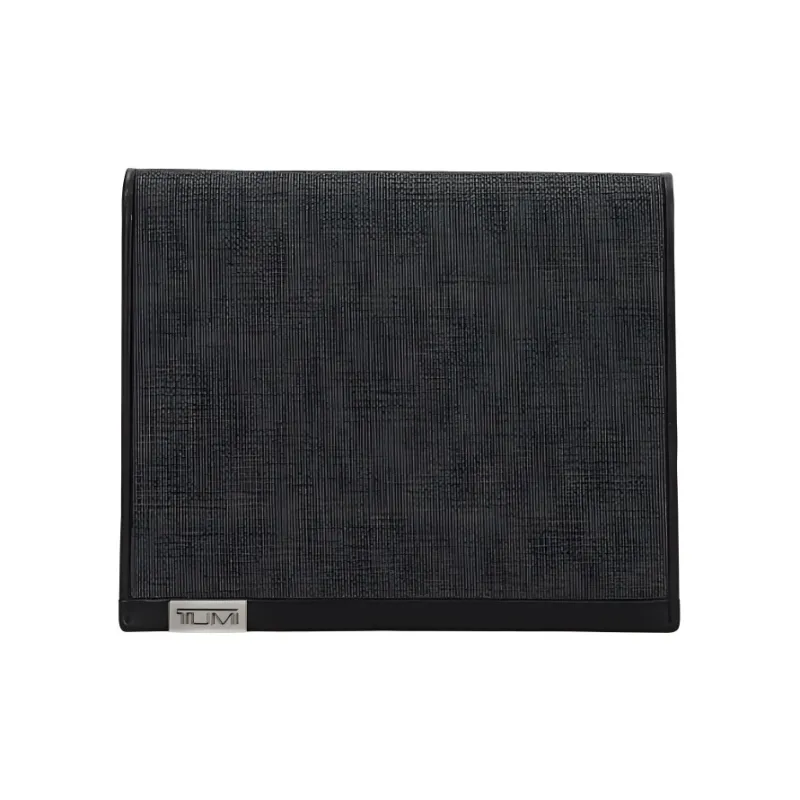 TUMI Leather With Fabric Wallet Men's Gray-0