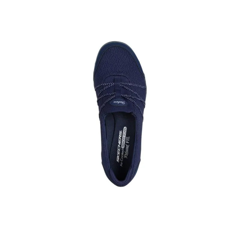 Skechers Breathe Easy Low Top Casual Shoes Women's Marine Blue-3