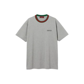 GUCCI Web Detailed Jersey T Shirt
