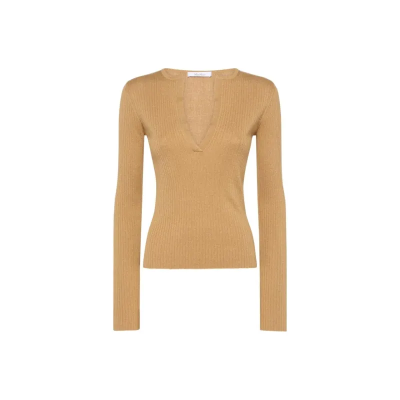 MaxMara Urlo Ribbed Long Sleeve Sweater-0
