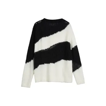 ELLE Sweater Women's Black White