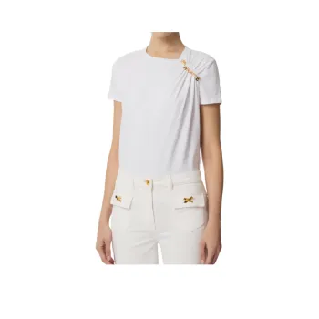 Elisabetta Franchi Jewel Pin Jersey T Shirt