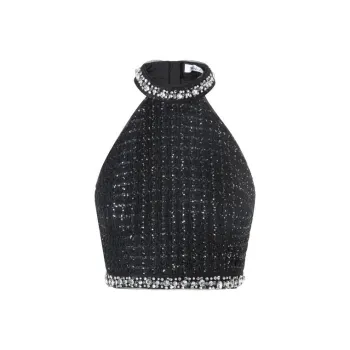 Misi Camii Crop Tops Women's Black