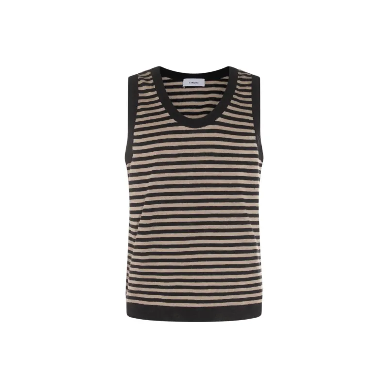 LARDINI Striped Tank Top-0