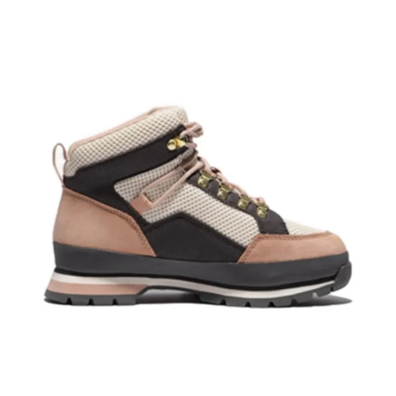 Timberland Euro Hiker Anti Slip Wear Resistant Mid Top Hiking Shoes Women's Pink-2