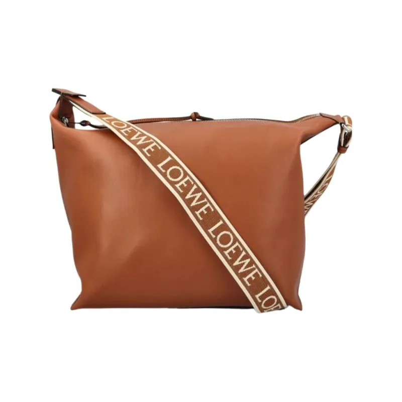 LOEWE Smooth Calf Leather Shoulder Bag, Crossbody Bag Men's Brown-0