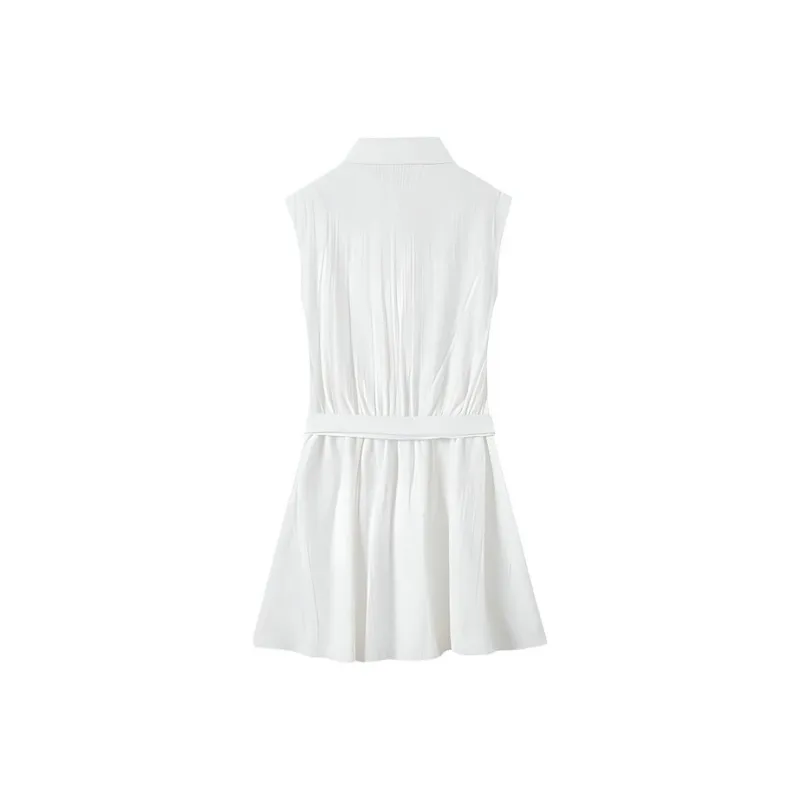 PLANE DRIFT Short Sleeved Dress Women's White-1