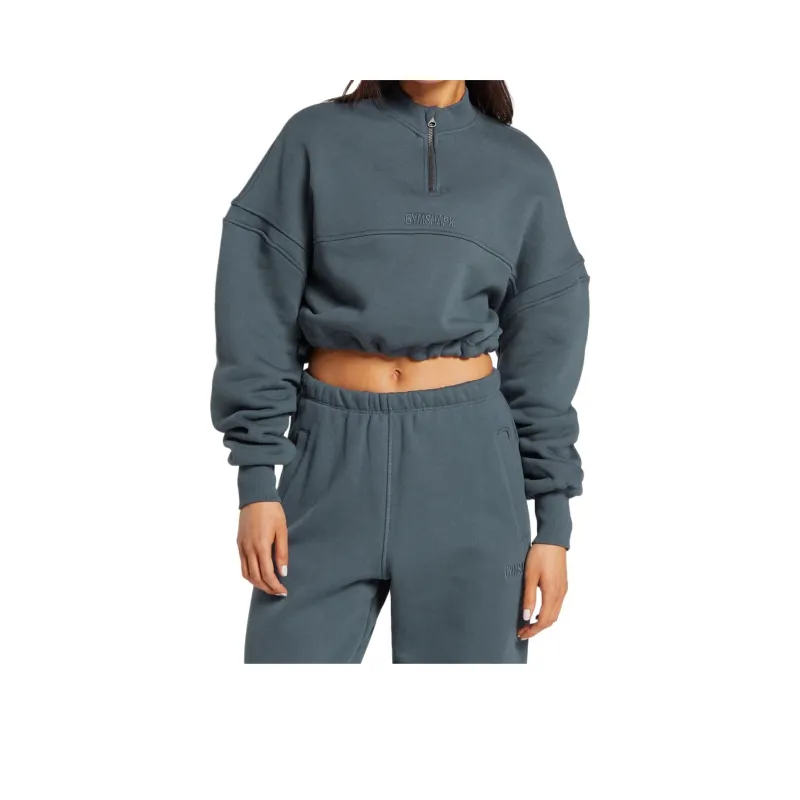 GYMSHARK Crop Tops Women's Titanium Blue-0
