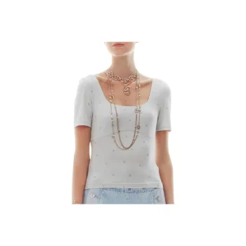 CHANEL T Shirts Women's Gray