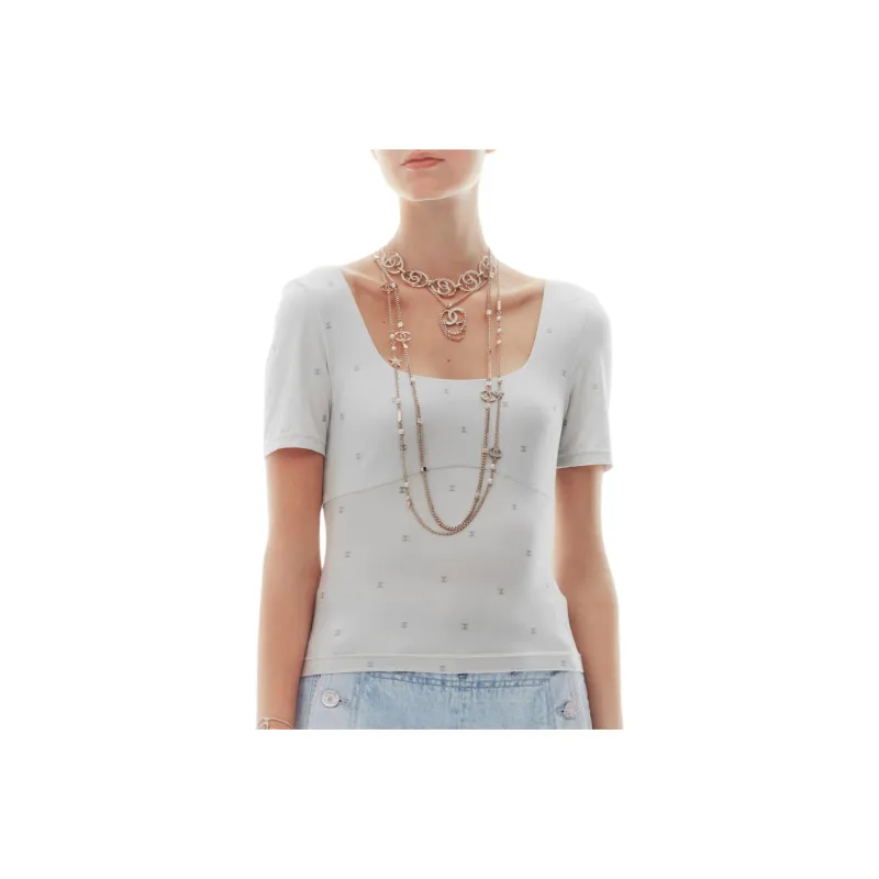 CHANEL T Shirts Women's Gray-0