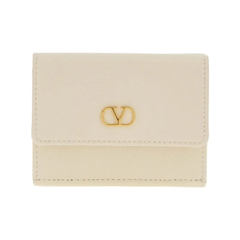 Valentino Leather Wallet Women's Ivory White-0