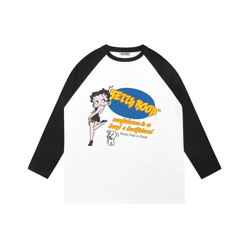 BETTY BOOP T Shirt Women's Black White-0
