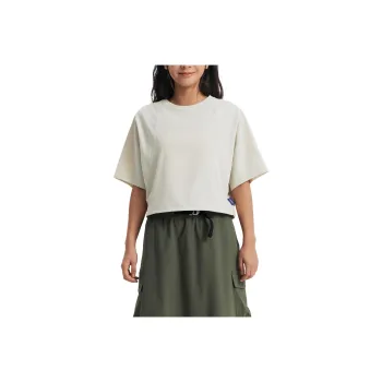 DECATHLON T Shirt Women's Light White Lime Gray