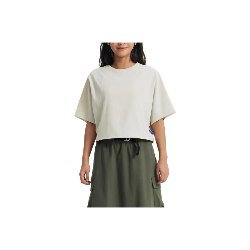 DECATHLON T Shirt Women's Light White Lime Gray-0