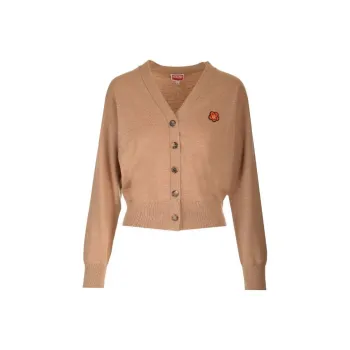 KENZO Boke Flower appliqué Wool Cardigan