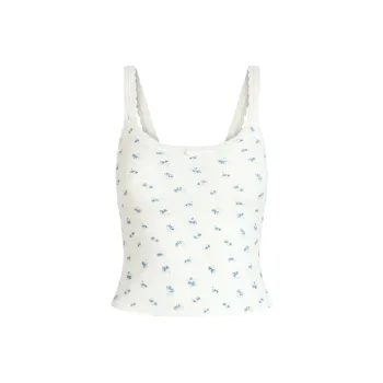 Skims Tank Tops Women's BLUE GARDEN PRINT/Blue Garden Print