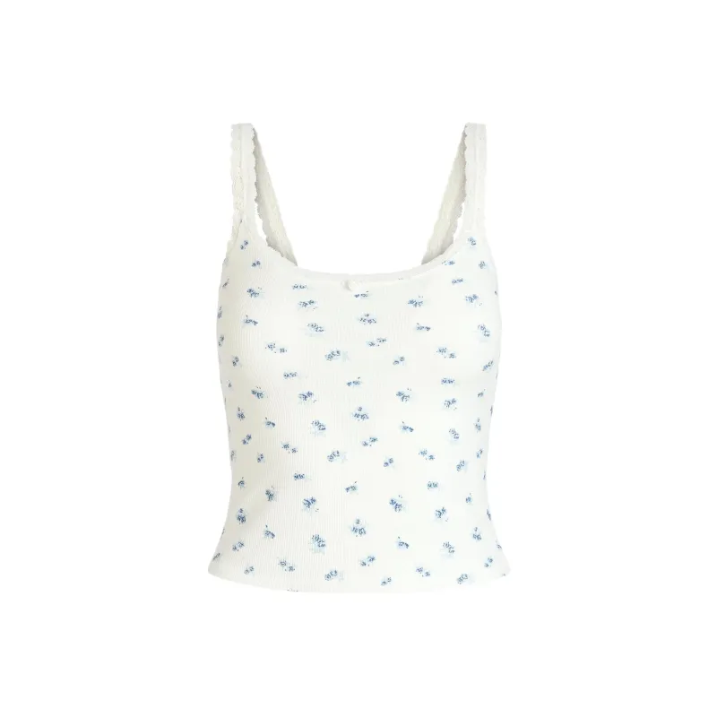 Skims Tank Tops Women's BLUE GARDEN PRINT/Blue Garden Print-0