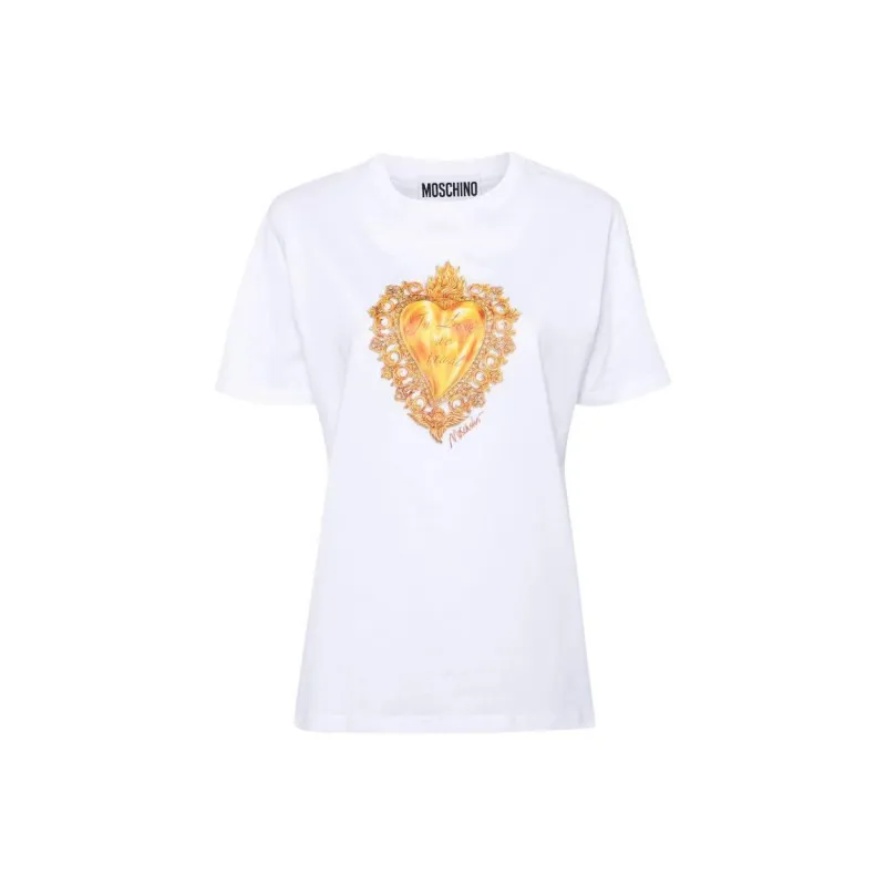 MOSCHINO Graphic Printed Crewneck T Shirt-0