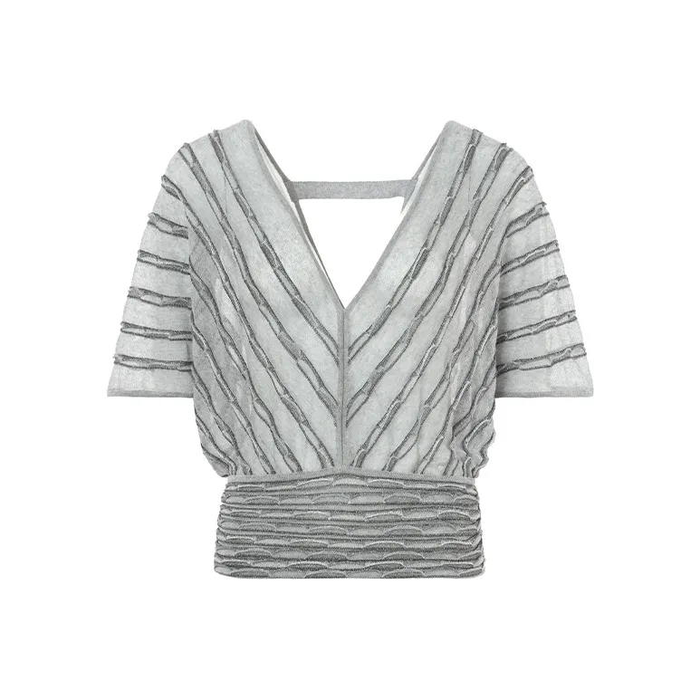 BESIONIA T Shirt Women's Silver Gray-0