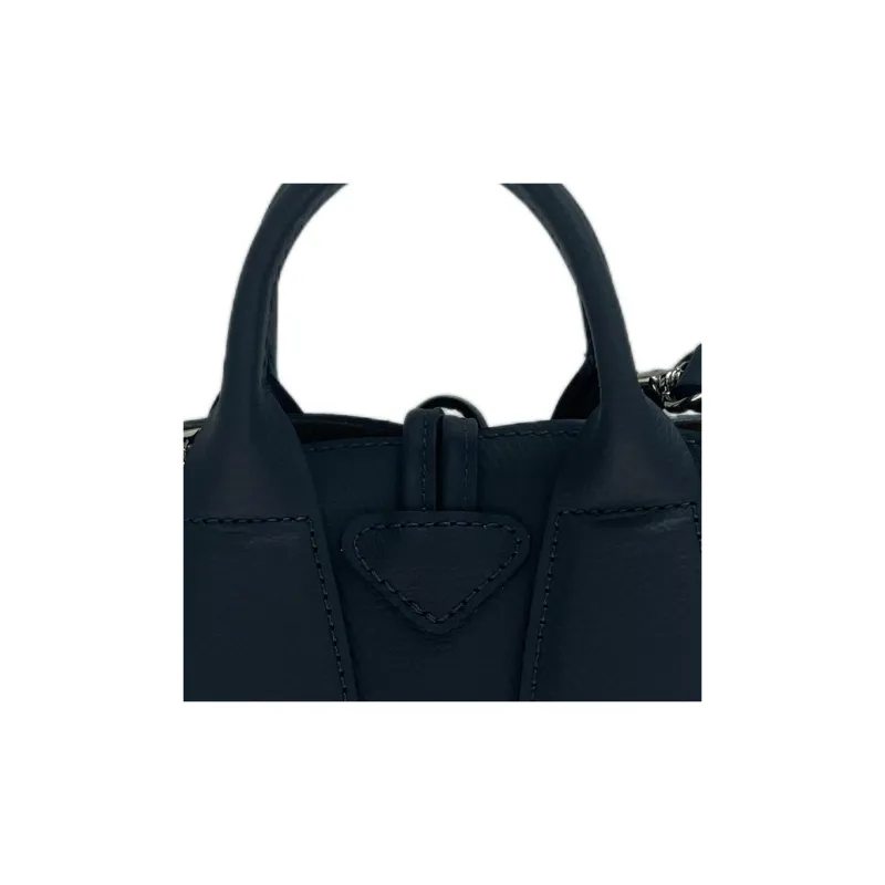 LONGCHAMP Roseau Cow Leather Handbag, Shoulder Bag, Crossbody Bag Small Size Women's Pilot Blue-3