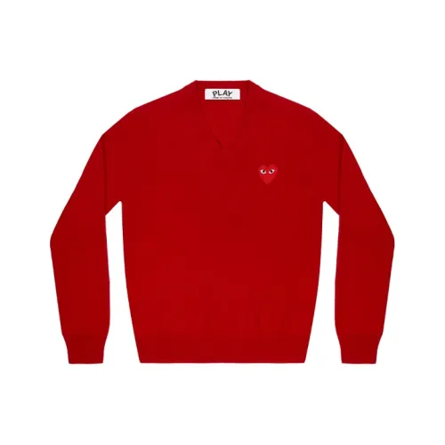 CDG Play Sweaters Women's Red