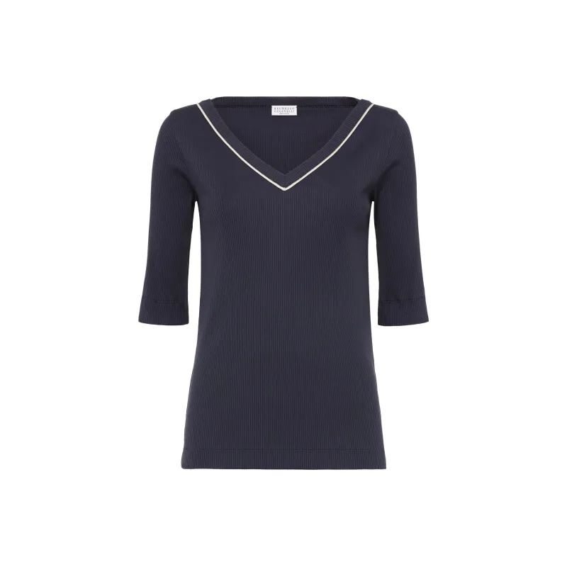 Brunello Cucinelli Monili detail T shirt-0