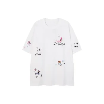 PLAY BUSH Drop Shoulder Sleeve T Shirt Unisex
