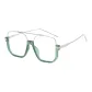 Green Silver Frame with Plano (Blue Light Blocking)