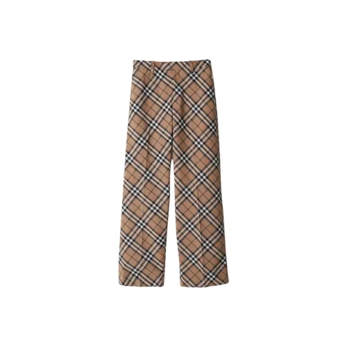 Burberry Checked Tailored Straight Leg Trousers