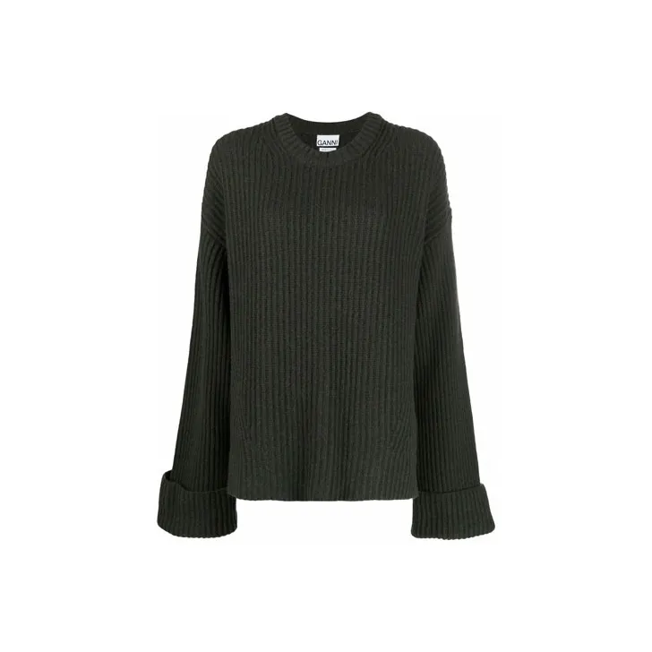 GANNI FW21 Loose Fit Sweater Women's Green-0