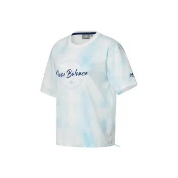 New Balance IU Drop Shoulder Sleeve T Shirt Women's Lake Blue