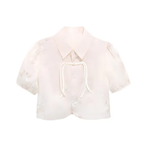 SYEEE WITH U Puff Sleeve T Shirt Women's Apricot