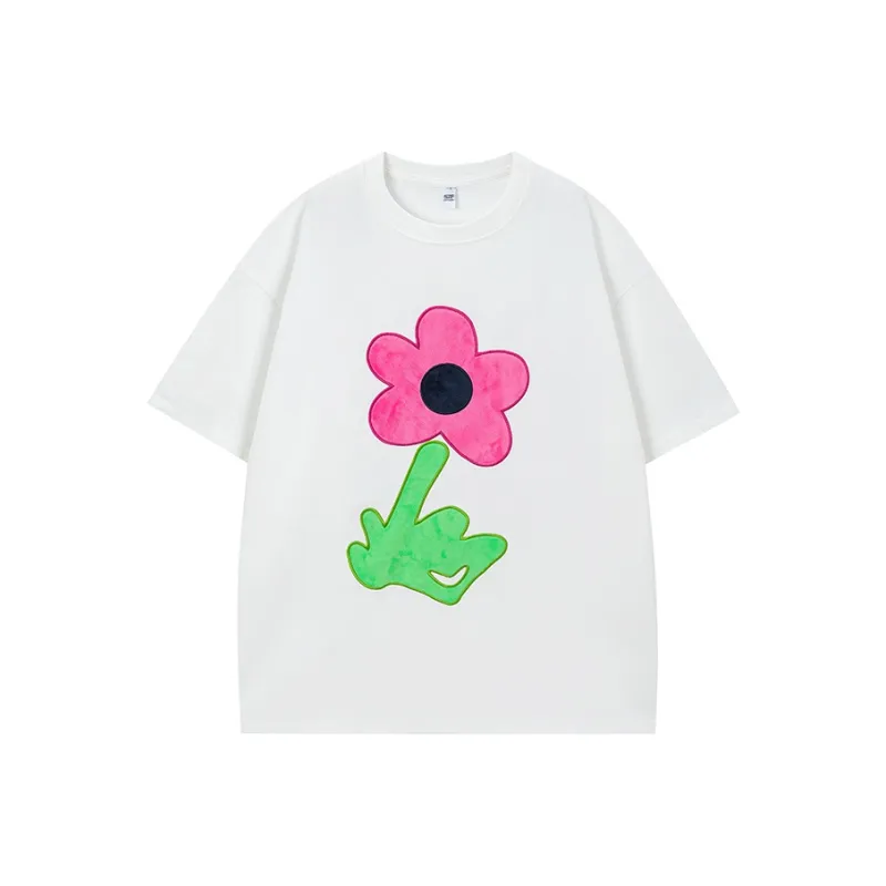 YUZHAOLIN Preppy Style Versatile Half Sleeved T Shirt Unisex-0