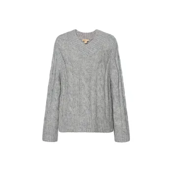 MICHAEL KORS Alpaca Blend Cable Knit Sweater