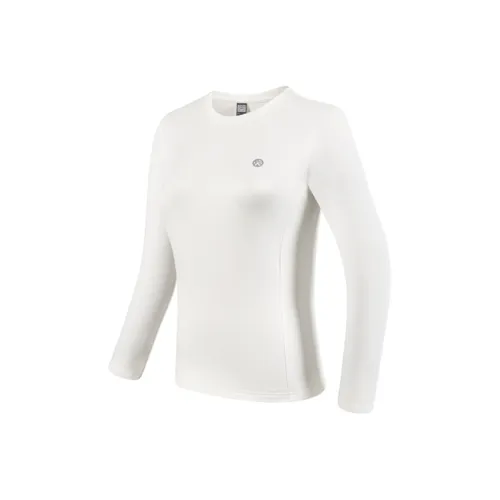 BMAI Sports Energy-Saving Warm Fleece Long-Sleeved Women's White