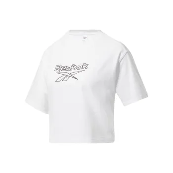 Reebok Cl Pf Big Logo Tee T-Shirt Women's White