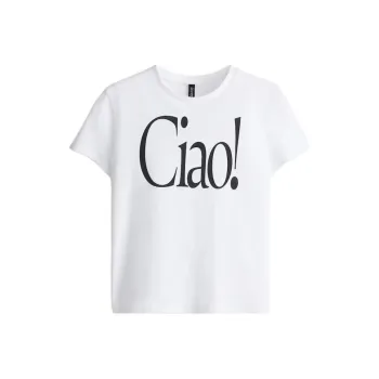 H&M T Shirt Women's White/Black
