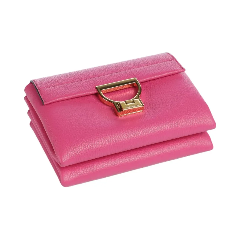 COCCINELLE Arlettis Grain Leather Shoulder Bag, Crossbody Bag, Handbag Women's Fuchsia-2