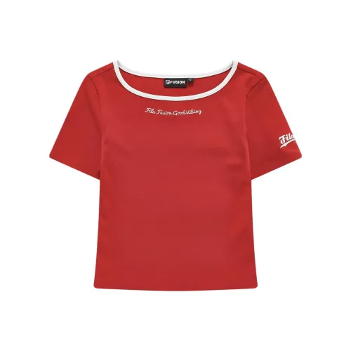 FILA FUSION T Shirt Women's Ireland Red