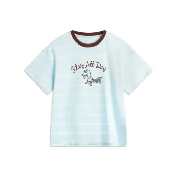 LiNing x Disney T Shirt Women's Light Sky Blue/Standard White