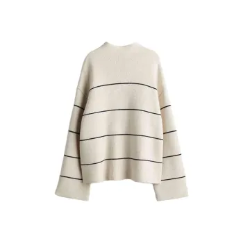 H&M Sweater Women's Cream/Stripes