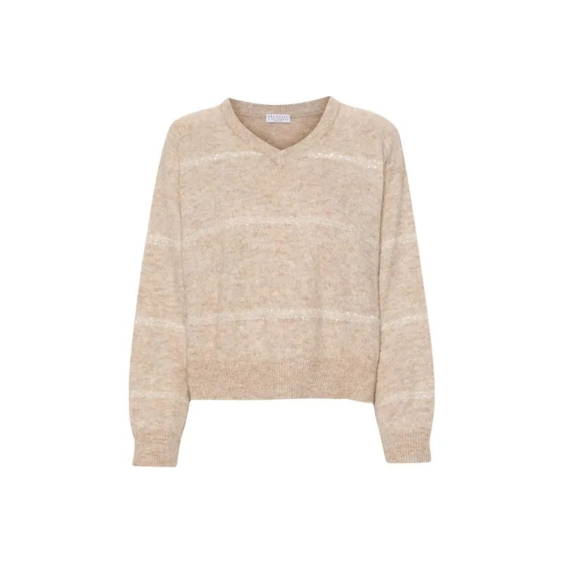 Brunello Cucinelli Sequin Embellished Knitted Zipped Cardigan-0