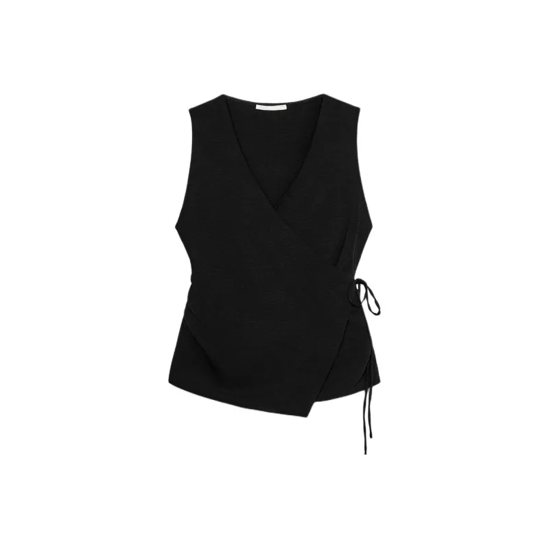 ZARA Tank Tops Women's Black-0
