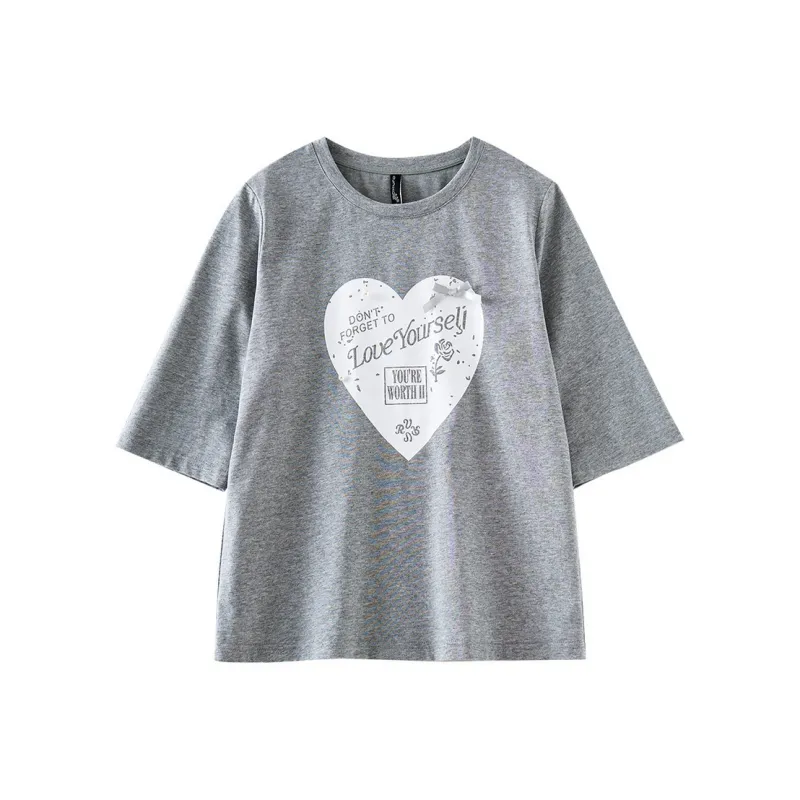 OUNIXUE T Shirts Women's Gray-0