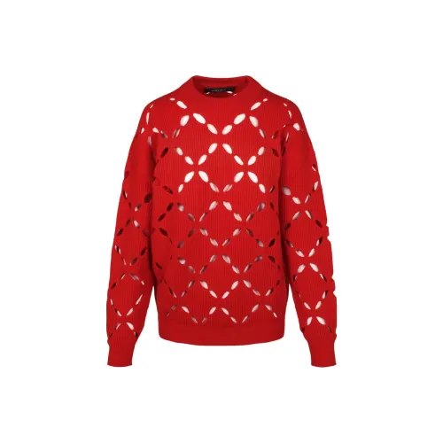VERSACE Cut Out Wool Sweater 'Red'