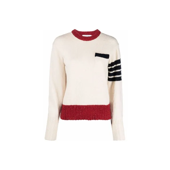 THOM BROWNE FW21 Loose Fit Sweater Women's White-0